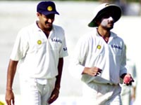 Anil Kumble and Harbhajan Singh