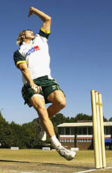 Shane Watson in the nets at Harare Sports Club ahead of Saturday's final ODI  © Getty Images