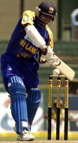 Sanath Jayasuriya set up a huge total in the final one-dayer as South Africa struggled to challenge Sri Lanka © AFP